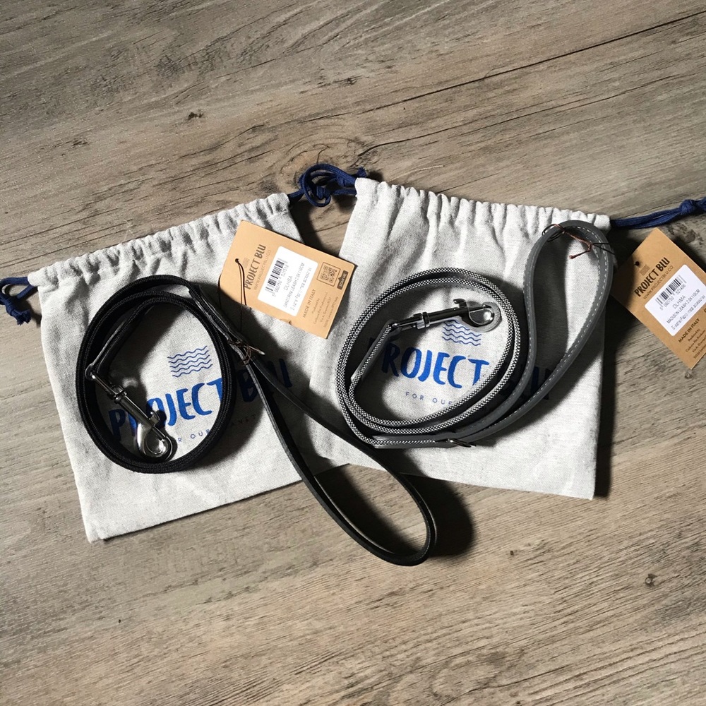 Project Blu Madison E Leather & Eco-fabric Leash